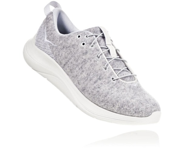 Hoka One One Hupana Flow Wool Womens UK - Grey Road Running Shoes - SDWGV9821